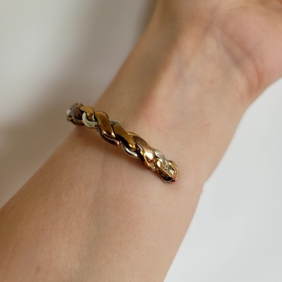Sergio Lub Handmade Copper Silver Mixed Metals Bracelet Braided - Picture 3 of 10